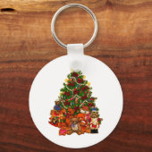 Porte-clés Arbre de Noël et Nounours (Recto)