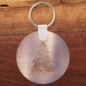 Porte-clés Arbre de Noël | Glam Rose Gold Luxurious (Recto)