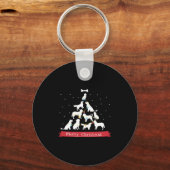 Porte-clés Arbre de Noël Golden Retriever (Recto)