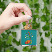 Porte-clés Arbre de Noël minimal avec présentation (main)