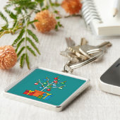 Porte-clés Arbre de Noël minimal avec présentation (Côté)