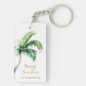 Porte-clés Arbre de Noël Palmier Tropical Cadeau (Dos)