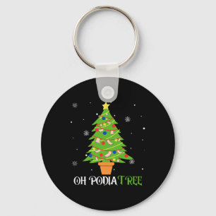 Porte-clés Arbre de Noël Podologie Podologue Médical Pied Est