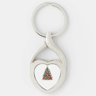 Porte-clés Arbre de Noël Pug Chien Noël Mignon (2)