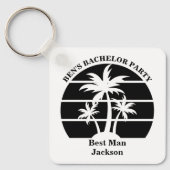 Porte-clés Arbre de palmier de plage pour l'enterrement de vi (Recto)