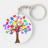 Porte-clés Arbre de sensibilisation sur l'autisme (Dos)