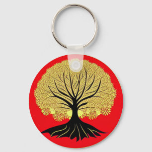 Porte-clés Arbre de vie floral