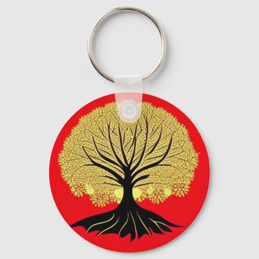 Porte-clés Arbre de vie floral (Recto)