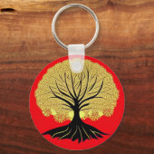 Porte-clés Arbre de vie floral (Verso)