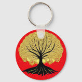 Porte-clés Arbre de vie floral (Verso)