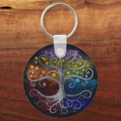 Porte-clés Arbre de vie Silver Swirl (Recto)