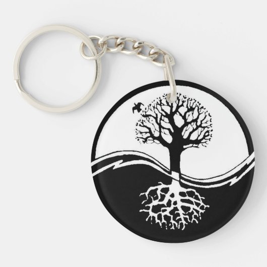 Porte-clés Arbre de vie Yin Yang (Devant)