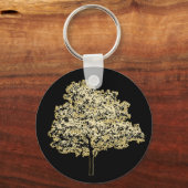 Porte-clés Arbre d'or Nature Art d'origine (Verso)