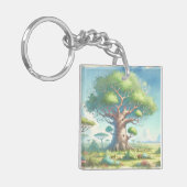 Porte-clés Arbre du baobab et devis (Devant gauche)