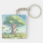 Porte-clés Arbre du baobab et devis (Dos)
