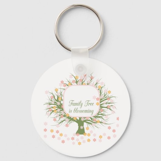 Porte-clés Arbre familial en floraison (Recto)
