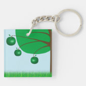 Porte-clés arbre pommier vert (Dos)