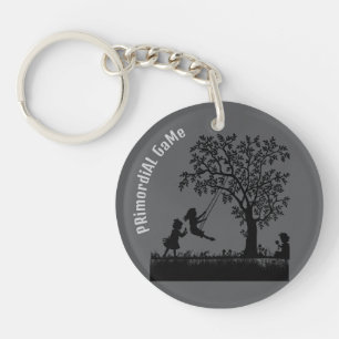Porte-clés Arbre silencieux d'art ombre noire inspirant en ac