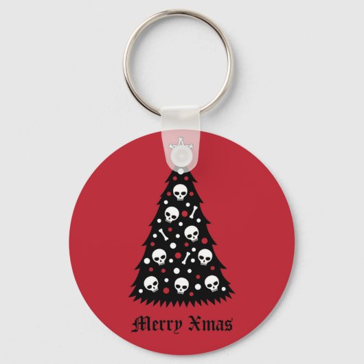 Porte-clés Arbre sombre de Noël (Recto)