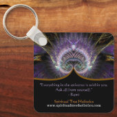 Porte-clés Arbre spirituel de la vie Art fractal (Recto)