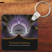 Porte-clés Arbre spirituel de la vie Art fractal (Verso)