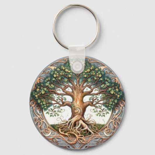 Porte-clés Arbre vert païen (Recto)