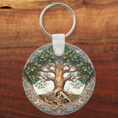Porte-clés Arbre vert païen (Verso)