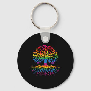 Porte-clés Arbre Vie Arc-en-ciel Lgbt Cool Drapeau Gay pride