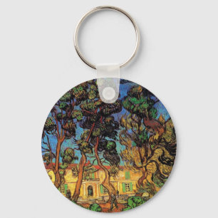 Porte-clés Arbres de Van Gogh dans le jardin, hôpital Saint-P