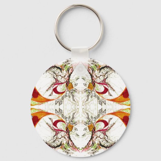 Porte-clés Arbres et oiseaux imaginaire (Recto)