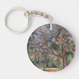Porte-clés Arbres et Route, Paysage Post-Impressionniste