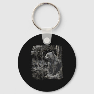 Porte-clés Arbres Faune Nature Ours animal Forêt extérieure
