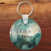 Porte-clés Arbres verts en or (Recto)