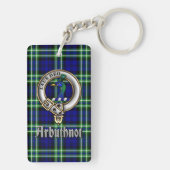 Porte-clés Arbuthnot Clan Badge/Tartan Rectangle (Dos)
