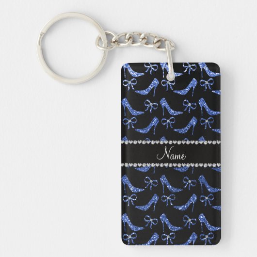 Porte-clés Arc bleu nommé fait sur commande de talons hauts (Devant)