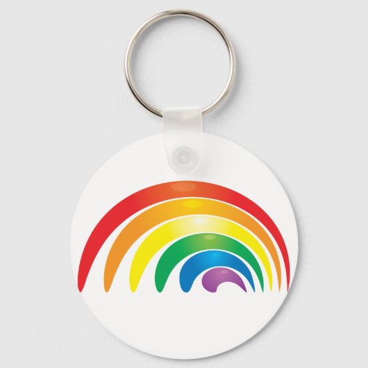 Porte-clés Arc en arc-en-ciel élégant (Recto)