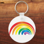 Porte-clés Arc en arc-en-ciel élégant (Recto)