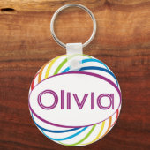Porte-clés Arc en arc-en-ciel Olivia (Recto)