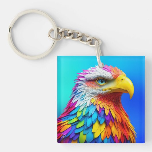 Porte-clés Arc-en-ciel Aigle-65456 (Devant)