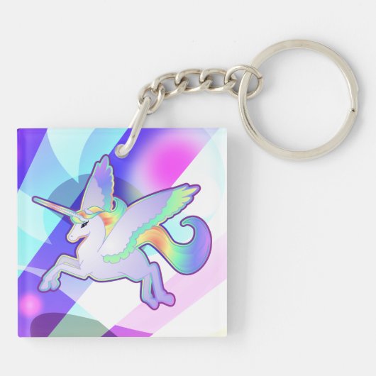 Porte-clés Arc-en-ciel Alicorn (Dos)