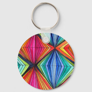Porte-clés Arc-en-ciel - Art optique géométrique