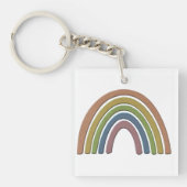Porte-clés Arc-en-ciel avec Faux Rustic Paper Texture (Devant)