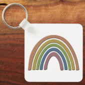 Porte-clés Arc-en-ciel avec Faux Rustic Paper Texture (Recto)