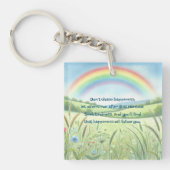 Porte-clés Arc-en-ciel / Champ et devis (Devant)