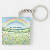 Porte-clés Arc-en-ciel / Champ et devis (Dos)