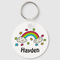 Arc-en-ciel coloré et étoiles Nom des enfants