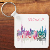 Porte-clés Arc-en-ciel de la Chicago Pride (Recto)