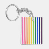 Porte-clés Arc-en-ciel et rayures blanches (Devant gauche)