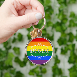 Porte-clés arc-en-ciel Fierté LGBTQ Amour est Amou