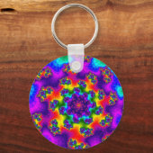 Porte-clés Arc-en-ciel fleuri (Recto)